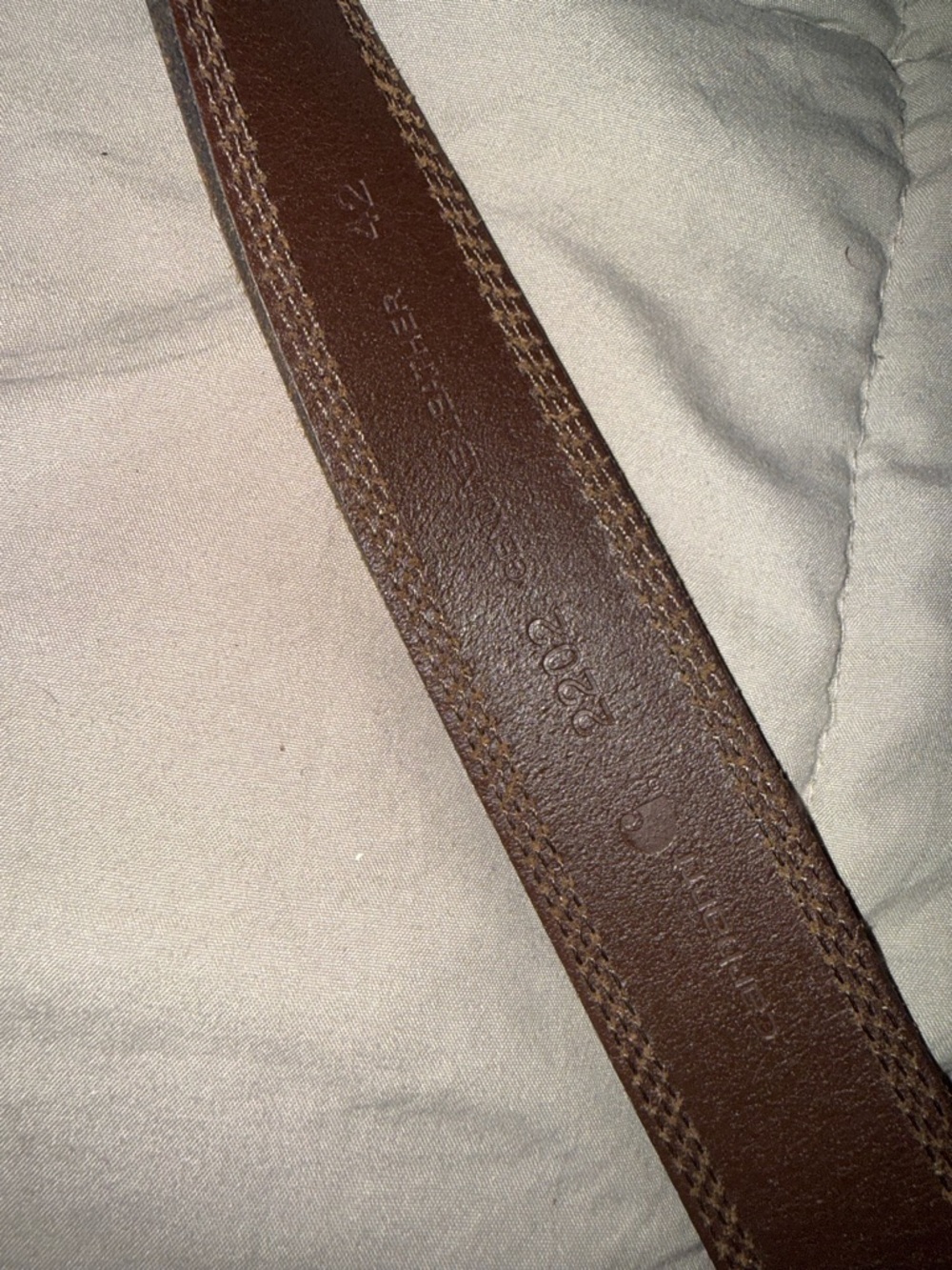 Carhartt Leather Belt Mens 42 Brown Top Grain Workwear Casual Classic - Picture 4 of 9